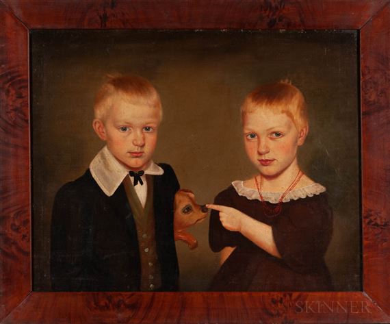 Portrait of Rachel and Reason Hand of Wooster, Ohio, 1838 by Milton W. Hopkins, 1838