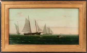 Ships Leaving Harbor - American School, 19th Century