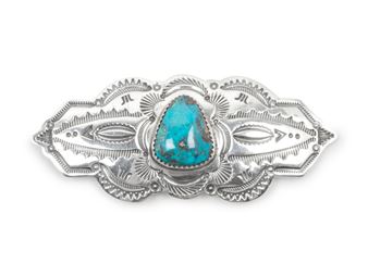 Silver and Turquoise Brooch - Jeanette Dale