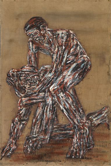 Combat (I) by Leon Golub, 1968