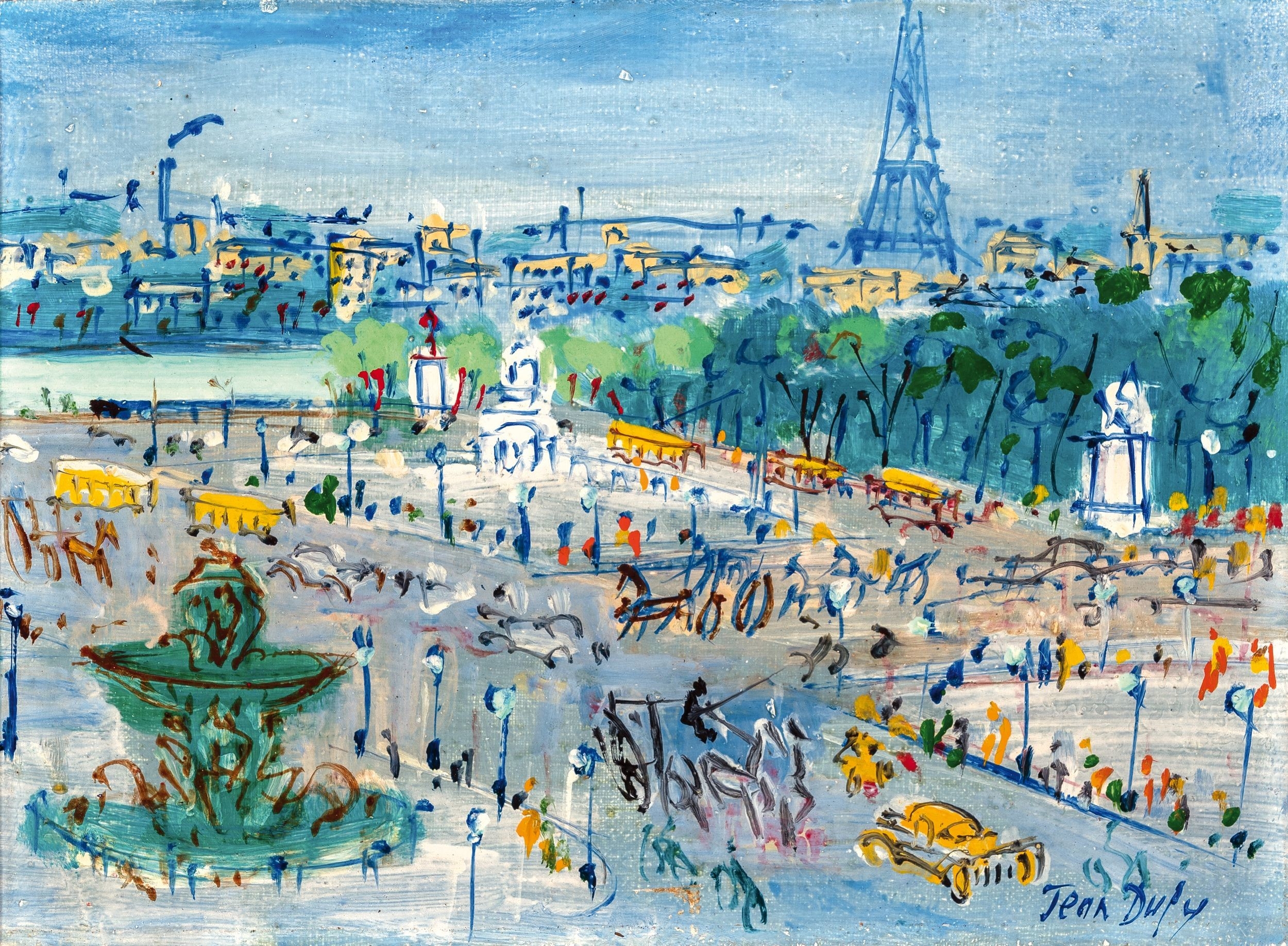 Artwork by Jean Dufy, Place de la Concorde, Made of Oil on canvas