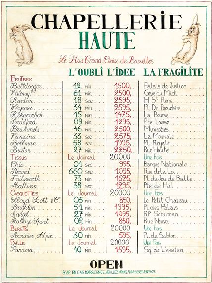 Chapellerie Haute by Angel Vergara, 1994