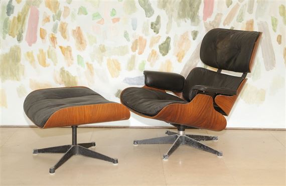 Fantasie vermogen moeder Charles & Ray Eames | FAUTEUIL DE REPOS modèle Lounge Chair 670 et son  repose pied | MutualArt