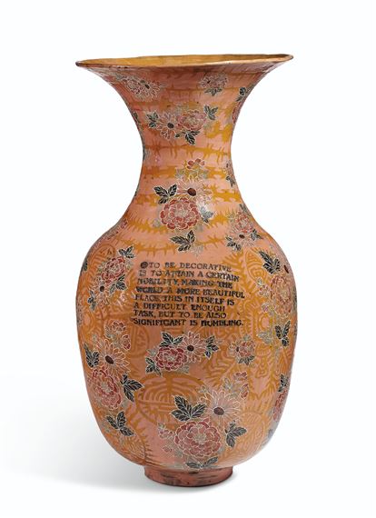 TO BE DECORATIVE by Grayson Perry, Executed circa 1990