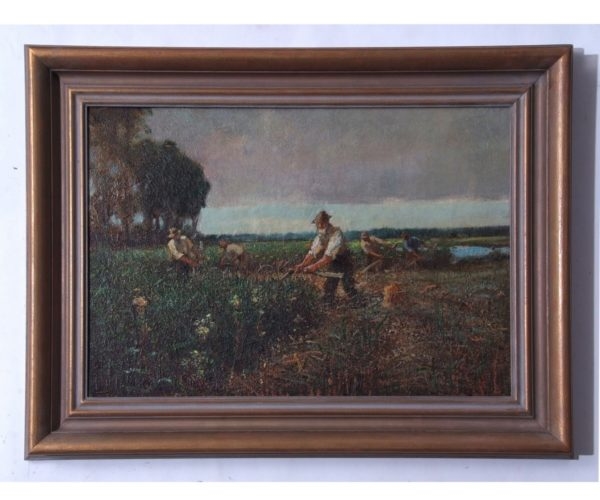Artwork by Charles Mayes Wigg, The Reedcutters, Made of oil on canvas