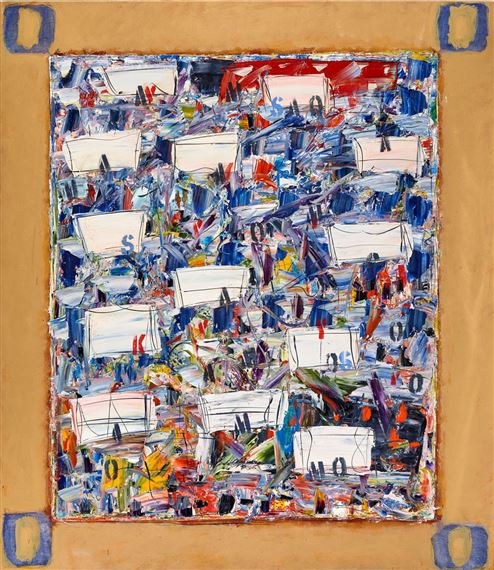 Untitled (Ochre-Blue) by Paul Partos, 1996