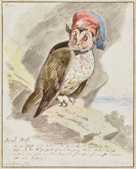 The Owl with Fez and Medals - Franz Graf von Pocci