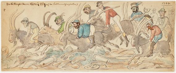 Bockfest im Buttermelchergarten I by Franz Graf von Pocci, 1869