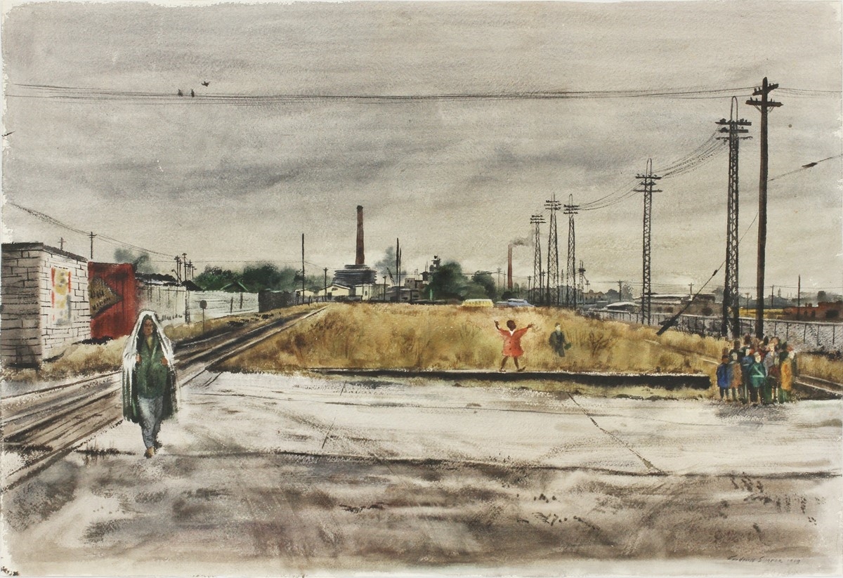 Frederick Simper | DETROIT URBAN LANDSCAPE (1919) | MutualArt