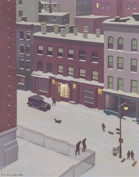 Morning with Snow by Robert Knight Ryland, 1939