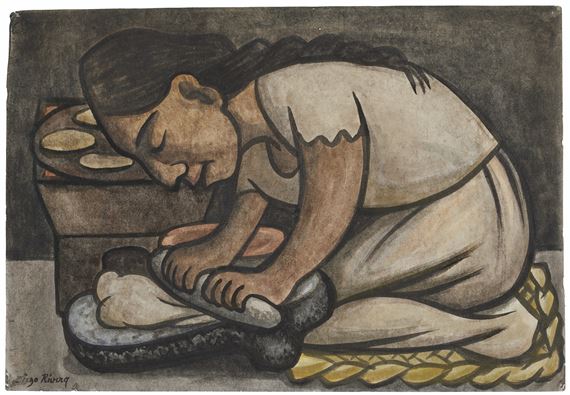 La molendera by Diego Rivera