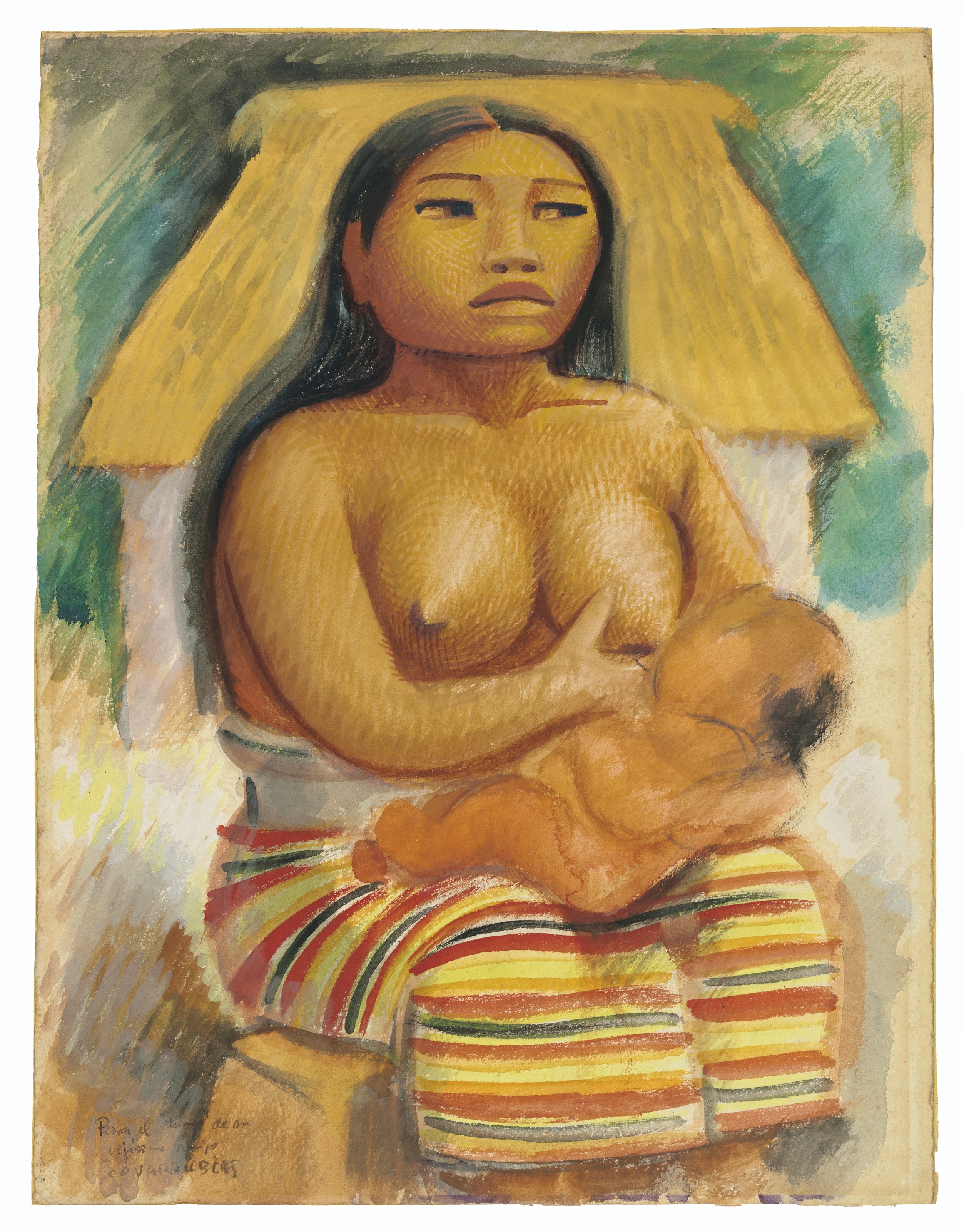Mayan Woman / Portrait of a Thai Dancer (double-sided work)