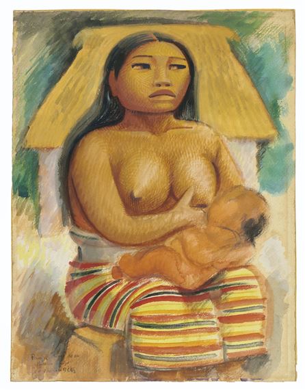 Mayan Woman / Portrait of a Thai Dancer (double-sided work)