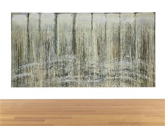 MOUNTAIN WATER PAINTING by Pat Steir, 1990