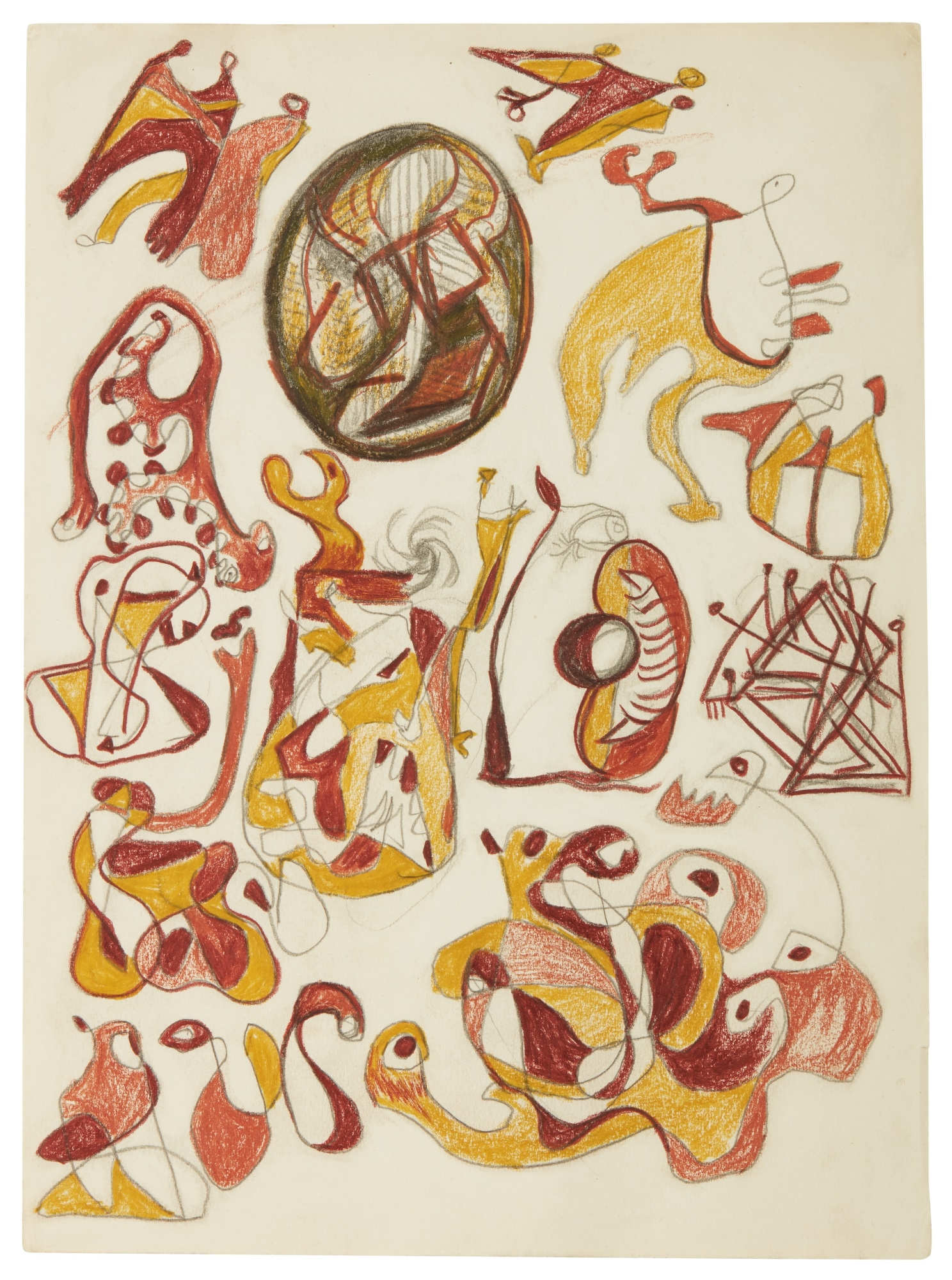Jackson Pollock | PSYCHOANALYTIC DRAWING (1939 - 1940) | MutualArt