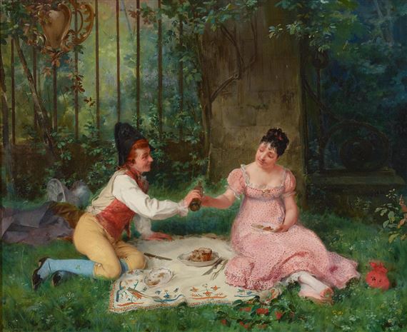 Un déjeuner by Pierre-Léon-Horace Ruel, 1879