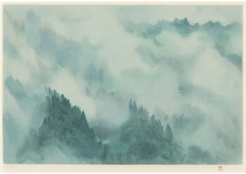 Mountain view from OCEAN AND MOUNTAIN by Kaii Higashiyama, 1977