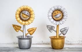 Ron English | Shocking Sun Flowers set Gold & silver | MutualArt