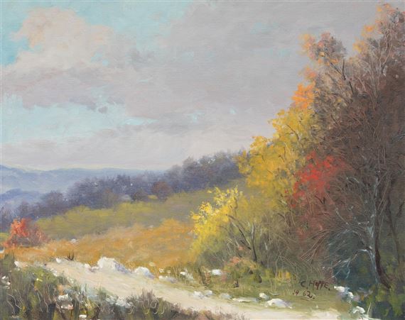 Autumn Road by Carl Thomas Hoppe, 1962
