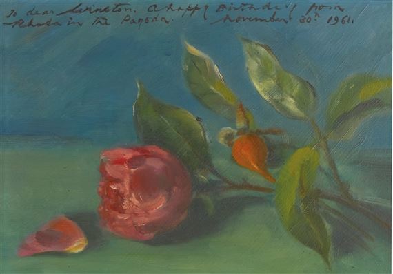 Still Life of a Rose by Rhoda Birley, 1961