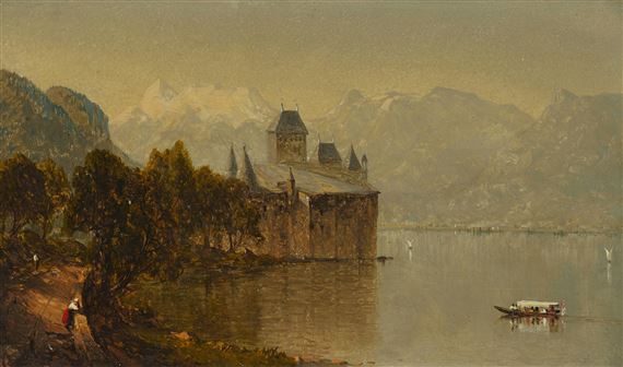 Castle of Chillon by Sanford Robinson Gifford, 1861, Painted in 1861