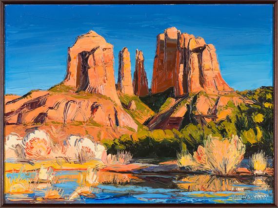 The Crossing at Sundown, II by Louisa McElwain, 1989