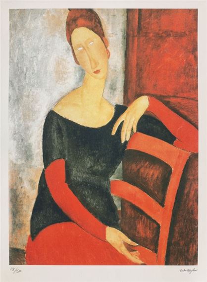 Portretul doamnei Hébuterne (soția artistului) by Amedeo Modigliani