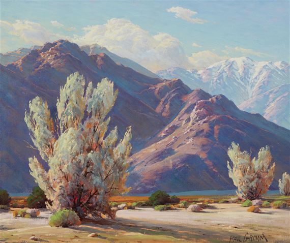 Smoke Trees and San Jacinto by Paul Grimm