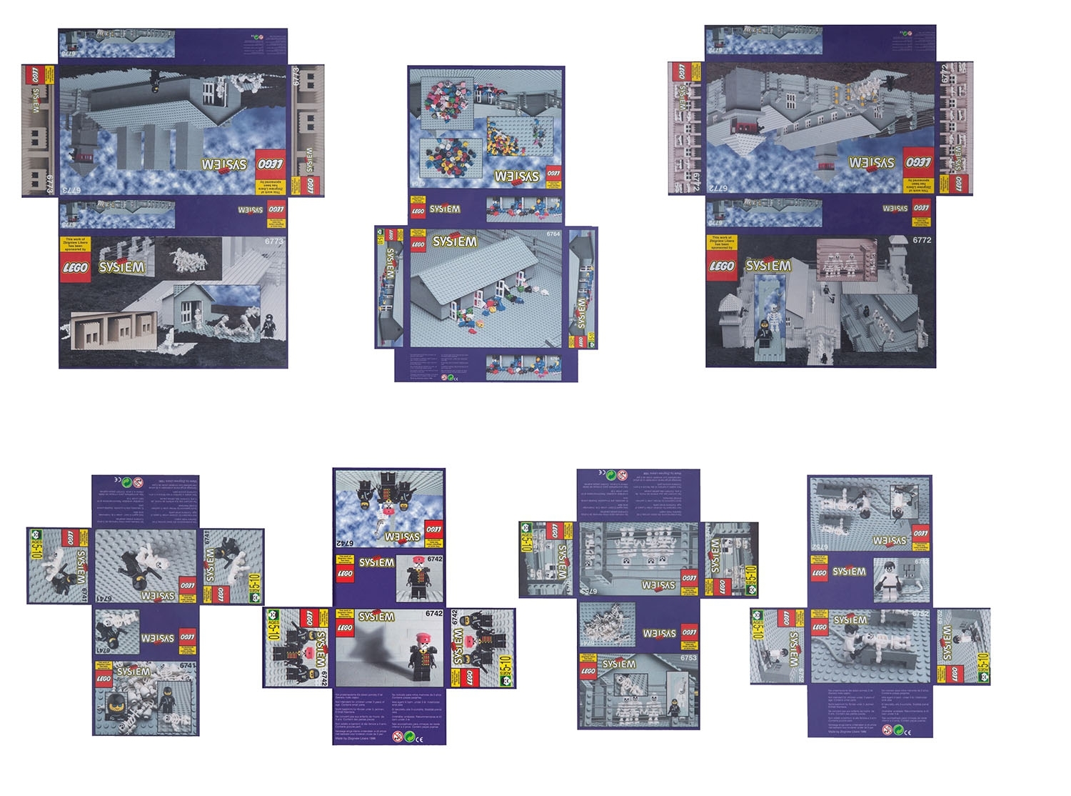 Zbigniew Libera Set of 7 package Lego. Concentration camp (1996 2001) MutualArt
