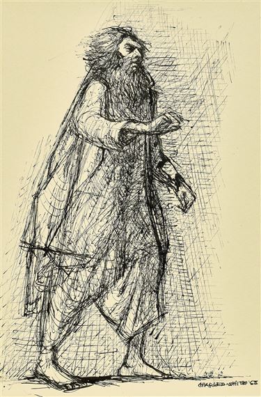 Portrait of a Prophet  (50 by Charles White, Executed in 1963