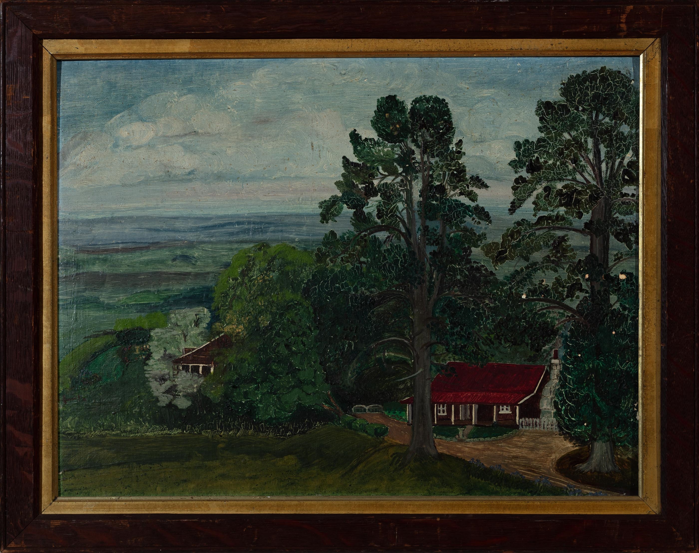 Artwork by Ida Hammerman, Ida Hammerman, View from Kurrajong Heights, oil on board, 35 x 47cm, Made of oil on board