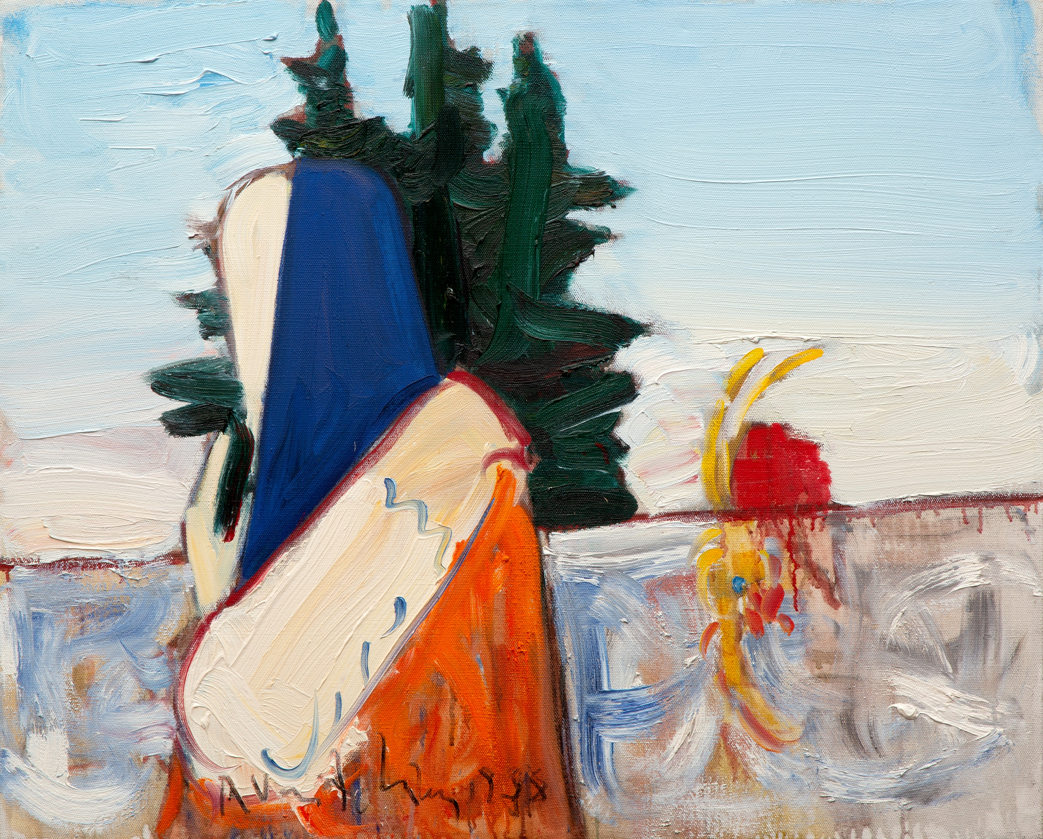 Artwork by Paul Richard Vaitekunas, Guest at Easter, Made of canvas