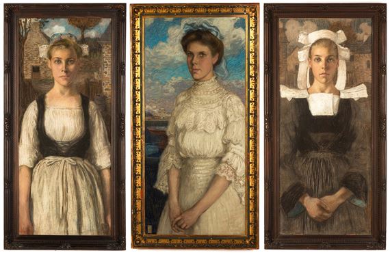 Three Pastels by John Herman Recknagel