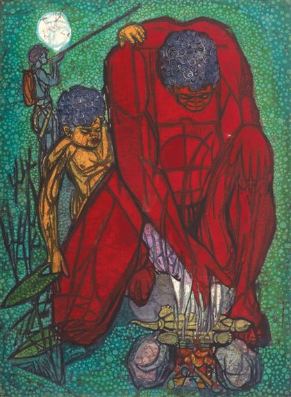 Father And Son by Chuah Thean Teng, 1960s