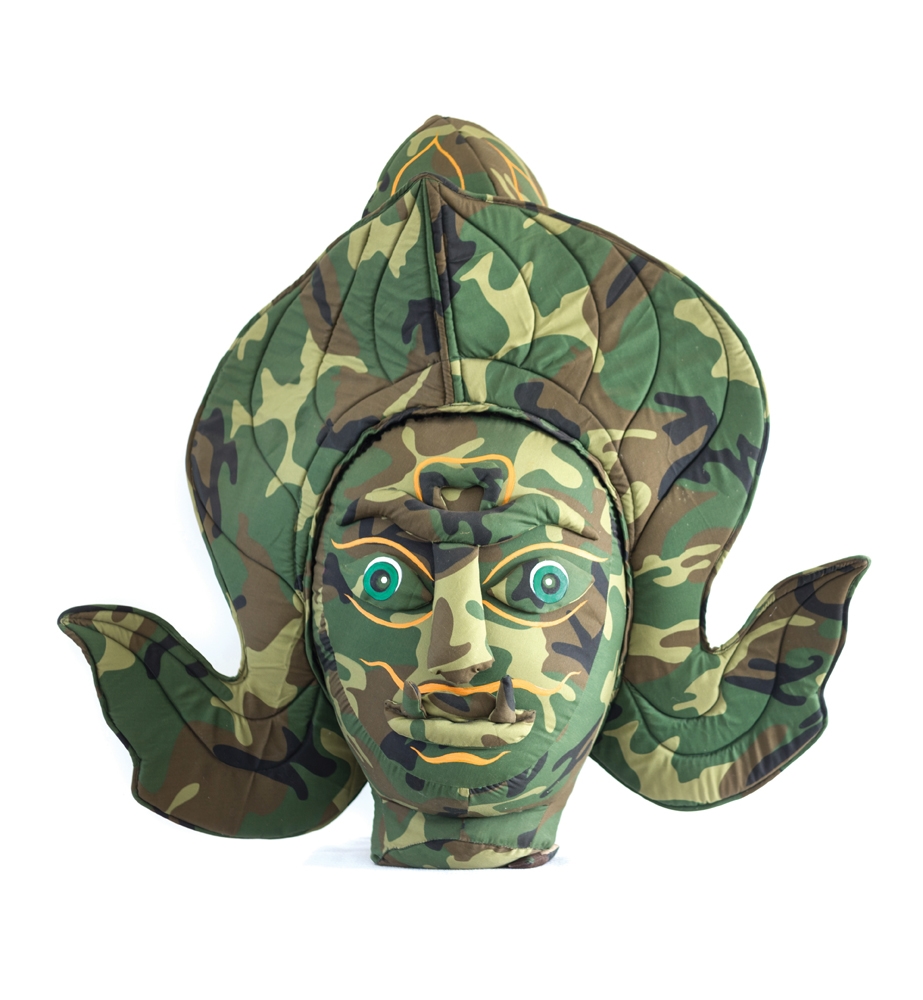 Artwork by Svay Sareth, Head & Power 2, Made of cotton and kapok