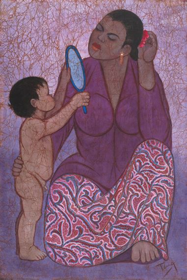 Mother & Child by Chuah Thean Teng, 1970s