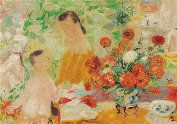 La mère et l'enfant aux dahlias (Mother and Child with Dahlias)
