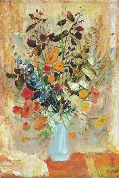 Les Poppies aux Feuilles Mortes (Poppies and dried leaves)