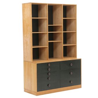 Chest of drawer and bookcase of solid elm - Jarl Heger