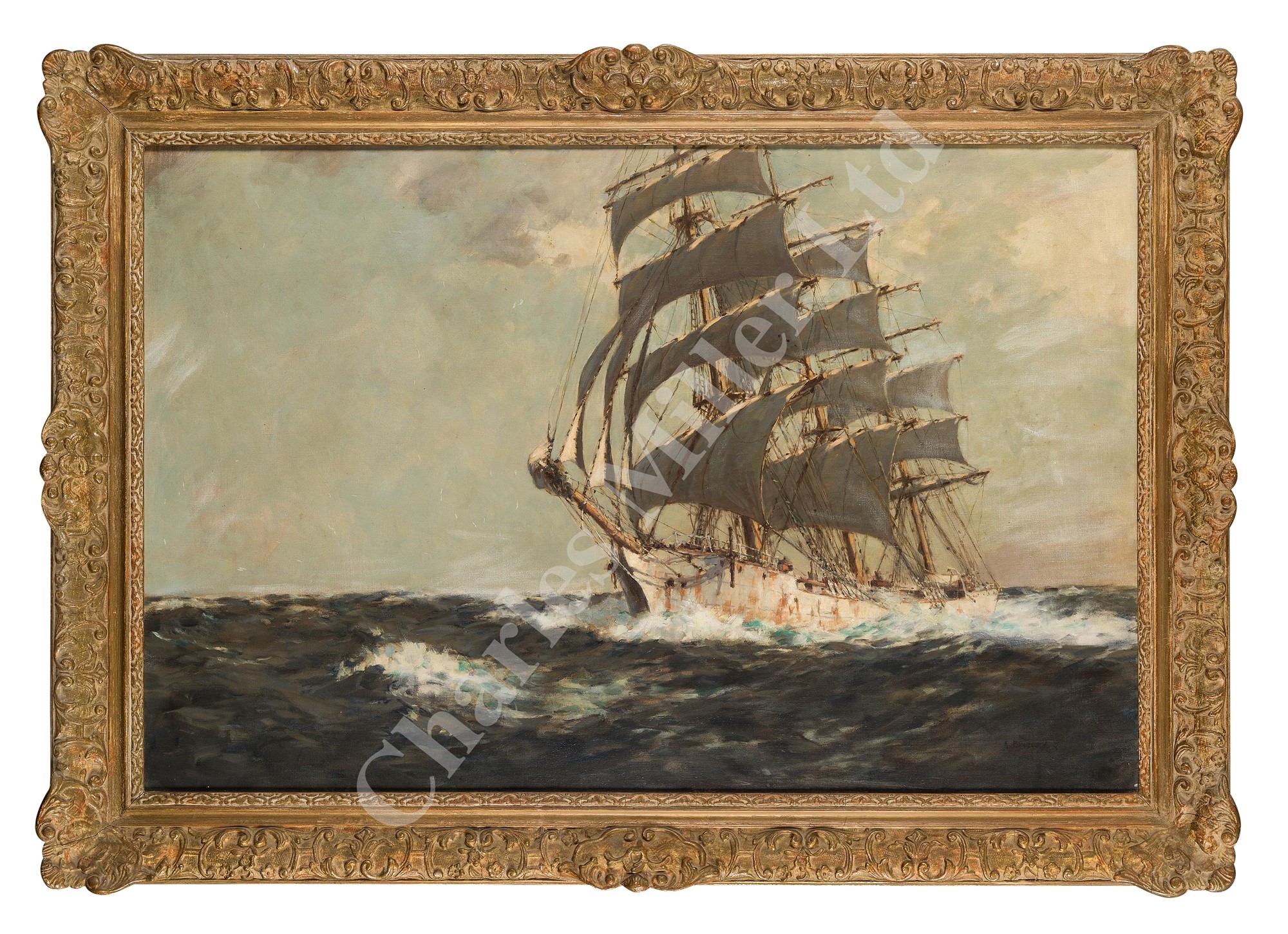 Arthur Briscoe The 'Grace Harwar' under full sail (1940) MutualArt