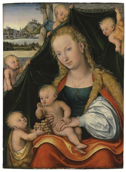 The Virgin and Child with the Infant Saint John the Baptist and Angels by Lucas Cranach the Younger