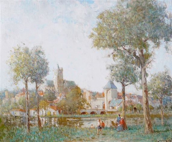 Picnic by the river by William Lee-Hankey