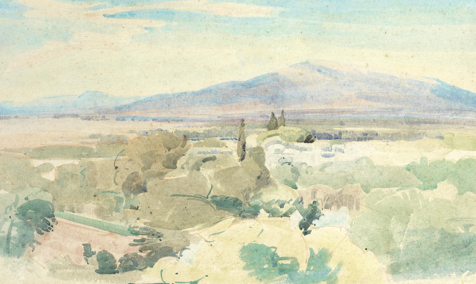 Edwin John | Provençal Landscape with Mountain (1930s) | MutualArt
