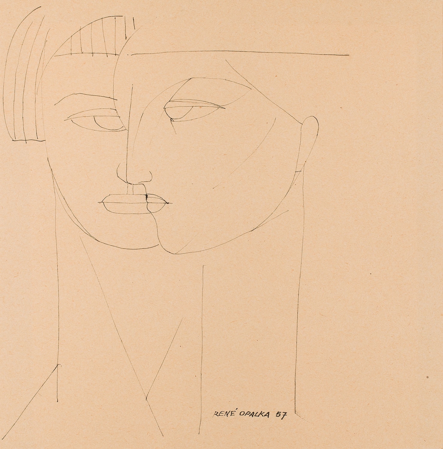 Artwork by Roman Opalka, Faces (two-sided work), Made of ink/paper