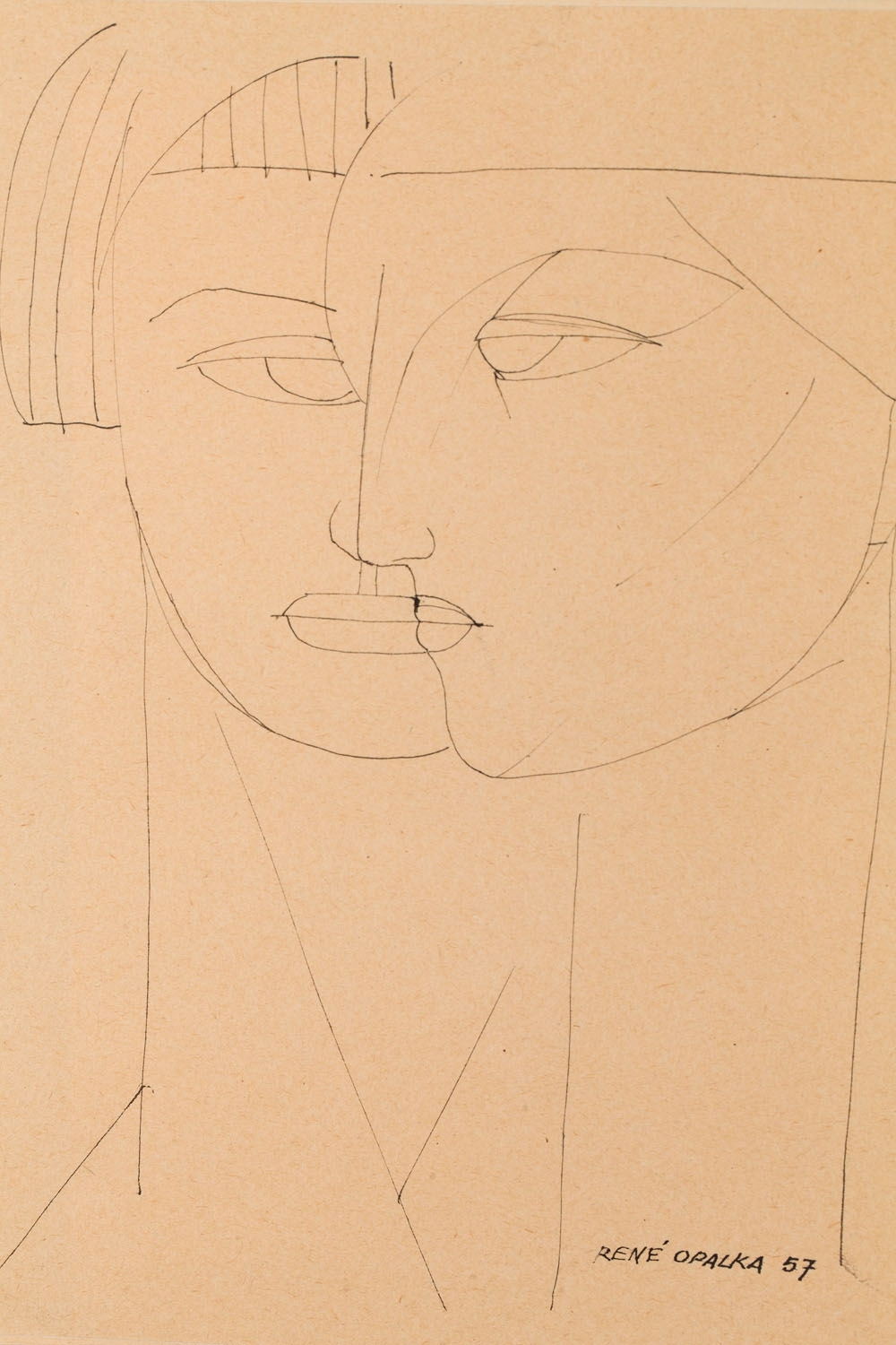 Artwork by Roman Opalka, Faces (two-sided work), Made of ink/paper