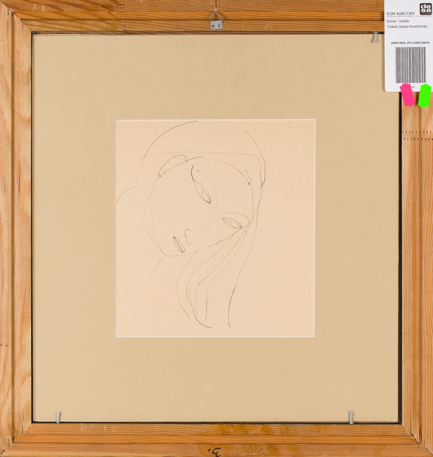 Artwork by Roman Opalka, Faces (two-sided work), Made of ink/paper