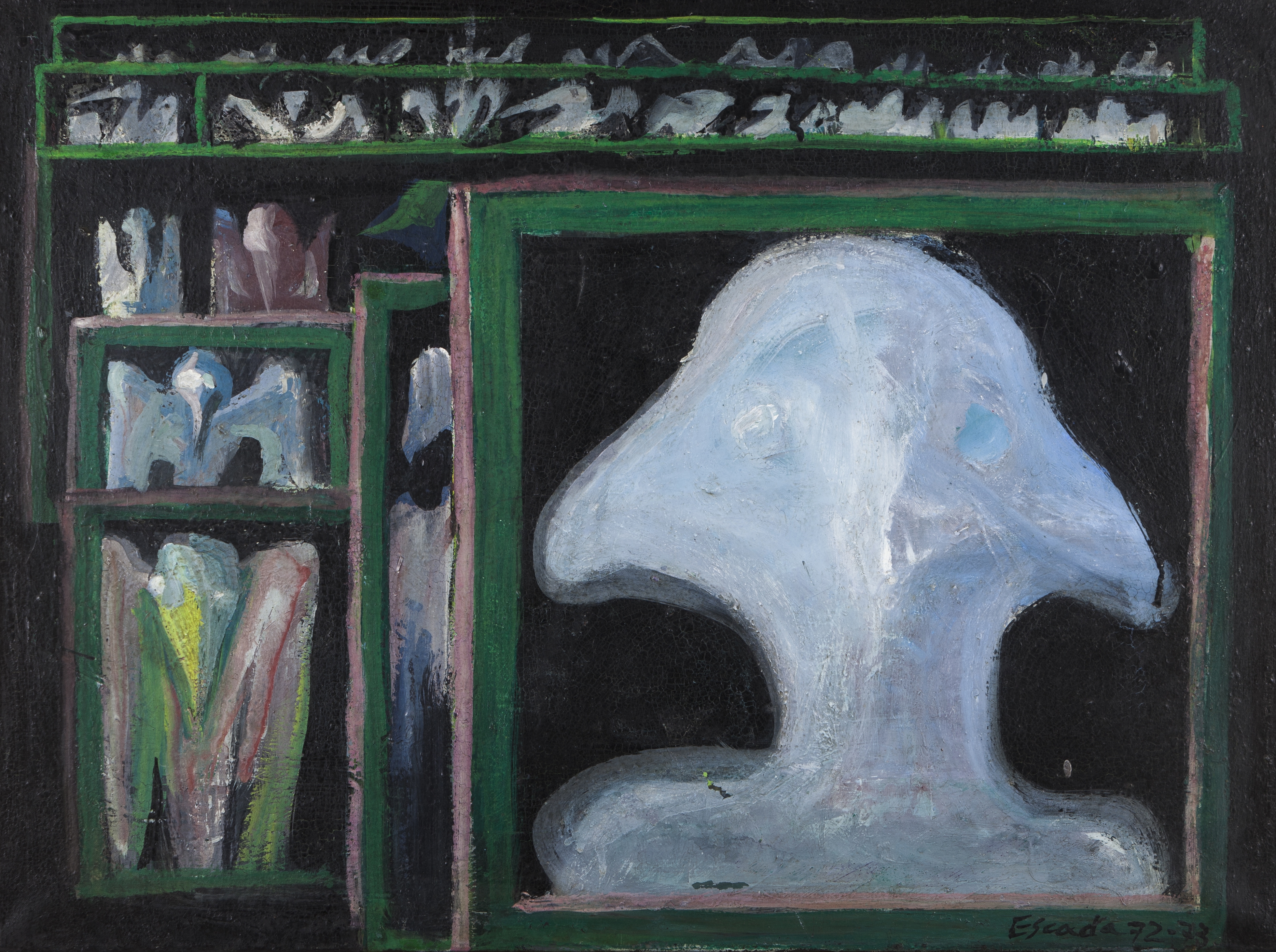 Artwork by José Jorge da Silva Escada, OS DOUTORES CEGOS, Made of Oil on canvas