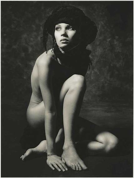 "Kate Moss in Turban, Marrakech by Albert Watson, 1993