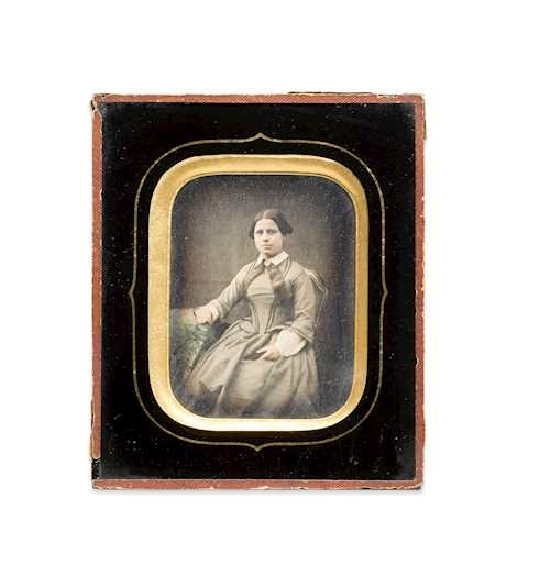Artwork by Johann Jakob Gwinner, Portrait of a woman, c, Made of Daguerreotype