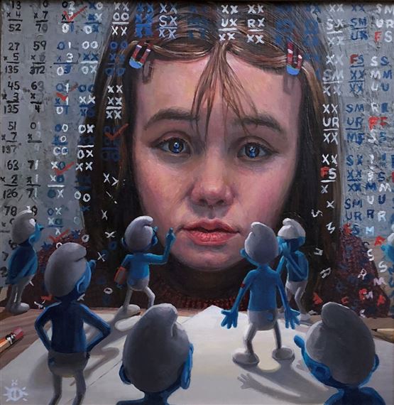 Paul Beel | Mathematics Homework vs. The Smurfs | MutualArt